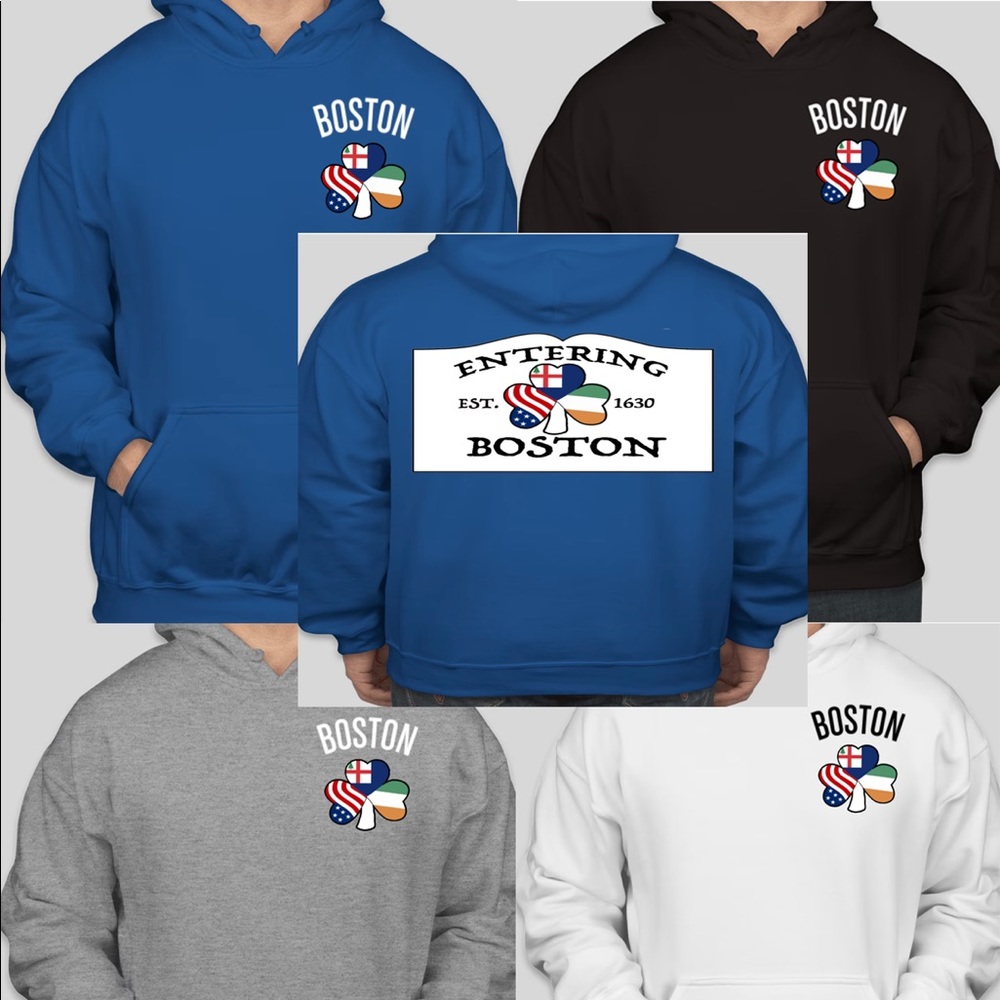 Boston Themed Tri-Colored Shamrock